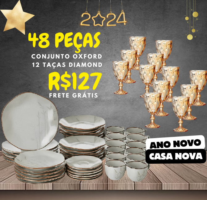 Conjunto de Jantar Americano Completo Diamond |  (SOMENTE HOJE) + [FRETE GRÁTIS + 69% OFF] SÓ HOJE PREÇO DE ANIVERSÁRIO |