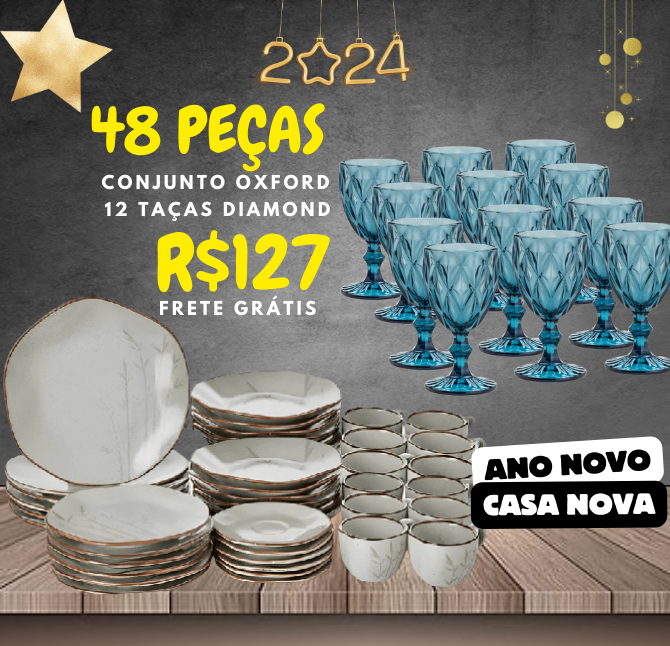 Conjunto de Jantar Americano Completo Diamond |  (SOMENTE HOJE) + [FRETE GRÁTIS + 69% OFF] SÓ HOJE PREÇO DE ANIVERSÁRIO |