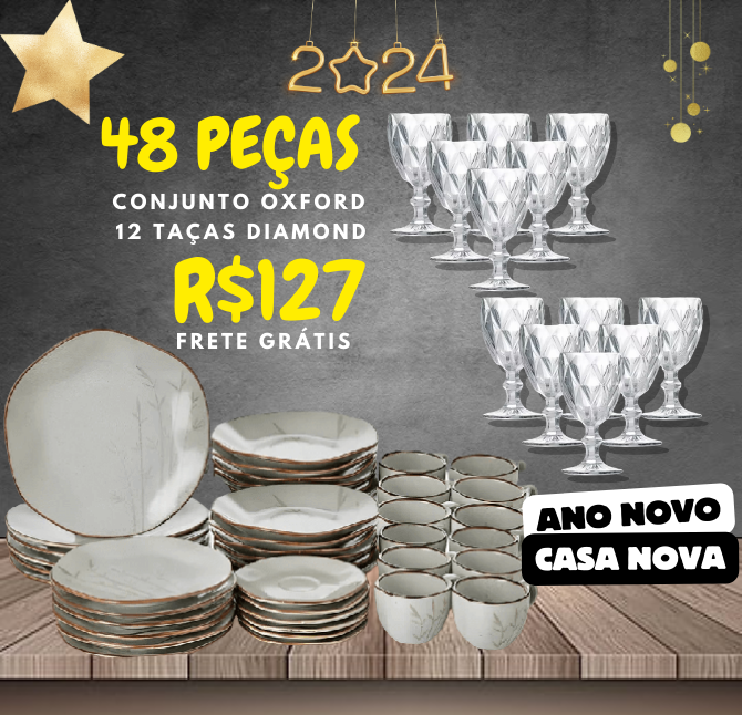 Conjunto de Jantar Americano Completo Diamond |  (SOMENTE HOJE) + [FRETE GRÁTIS + 69% OFF] SÓ HOJE PREÇO DE ANIVERSÁRIO |