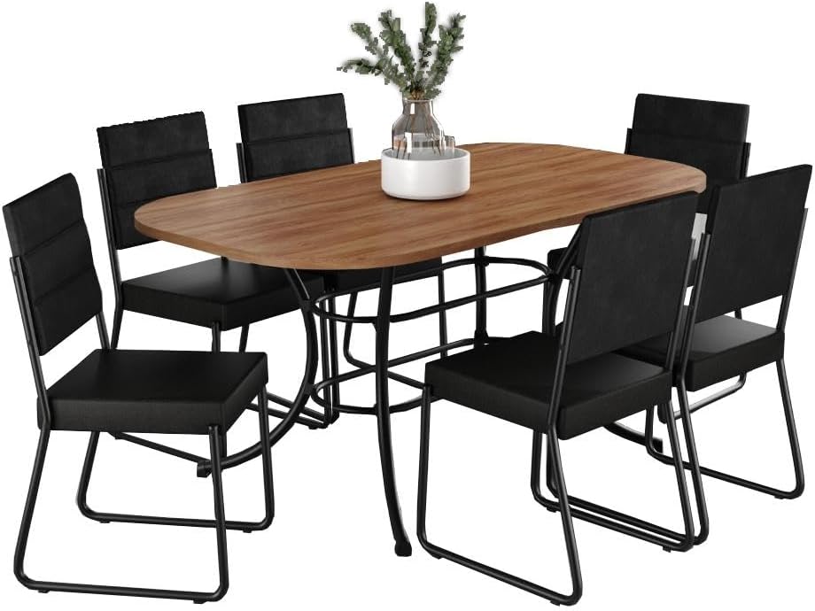 Conjunto Sala de Jantar com Mesa e 6 Cadeiras Fenix Carraro