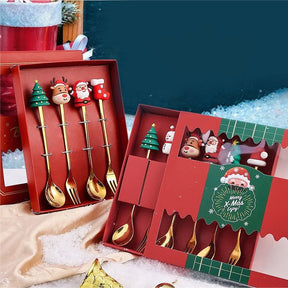 Kit de Talheres Temático - 6 Peças - Coleção Natal