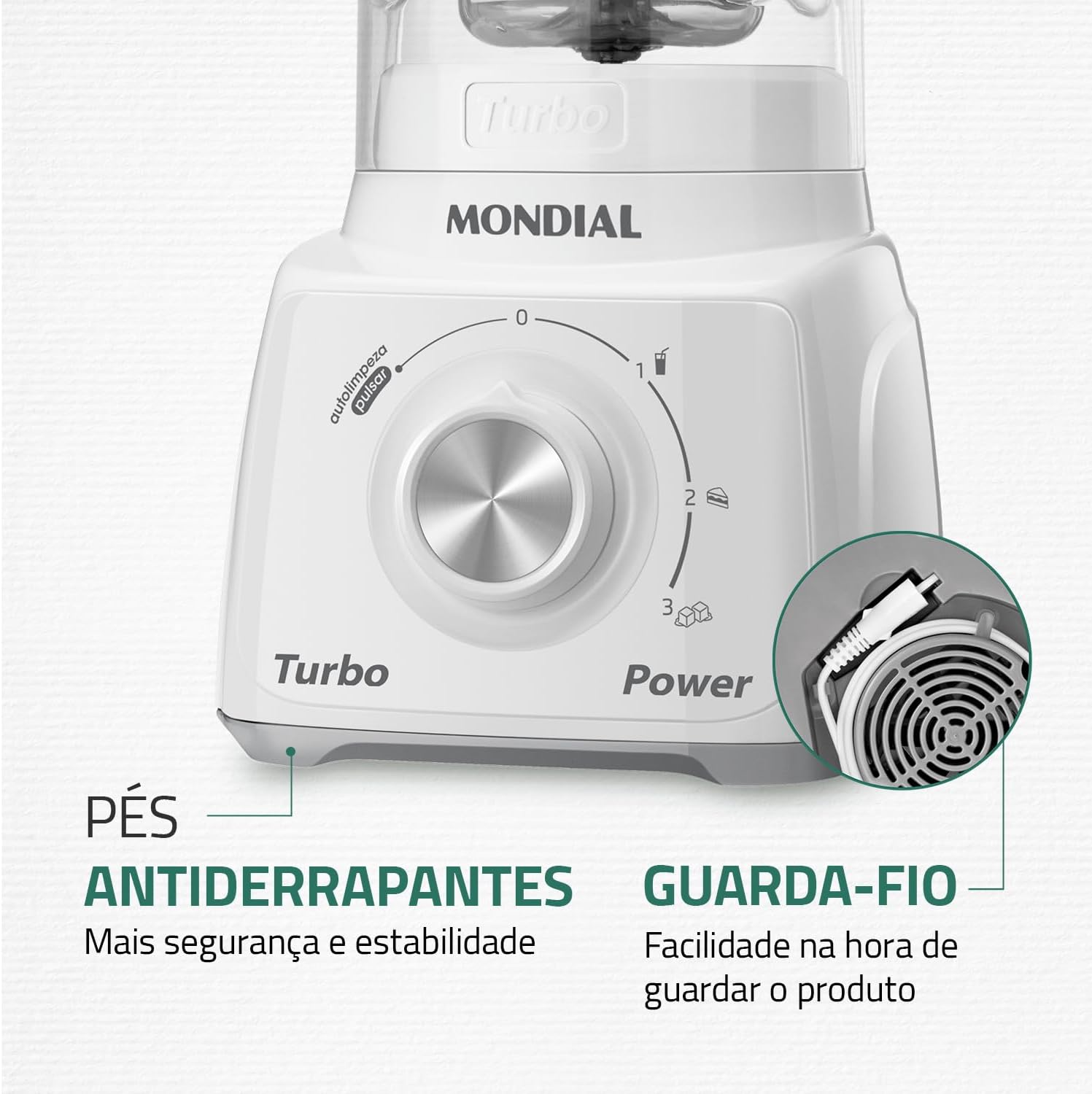 Liquidificador Turbo Power, Mondial, Preto, 550W, 110V - L-99 FB