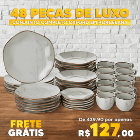 Peças de Jantar em Porcelana Conjunto de Luxo [PROMO SÓ HOJE]