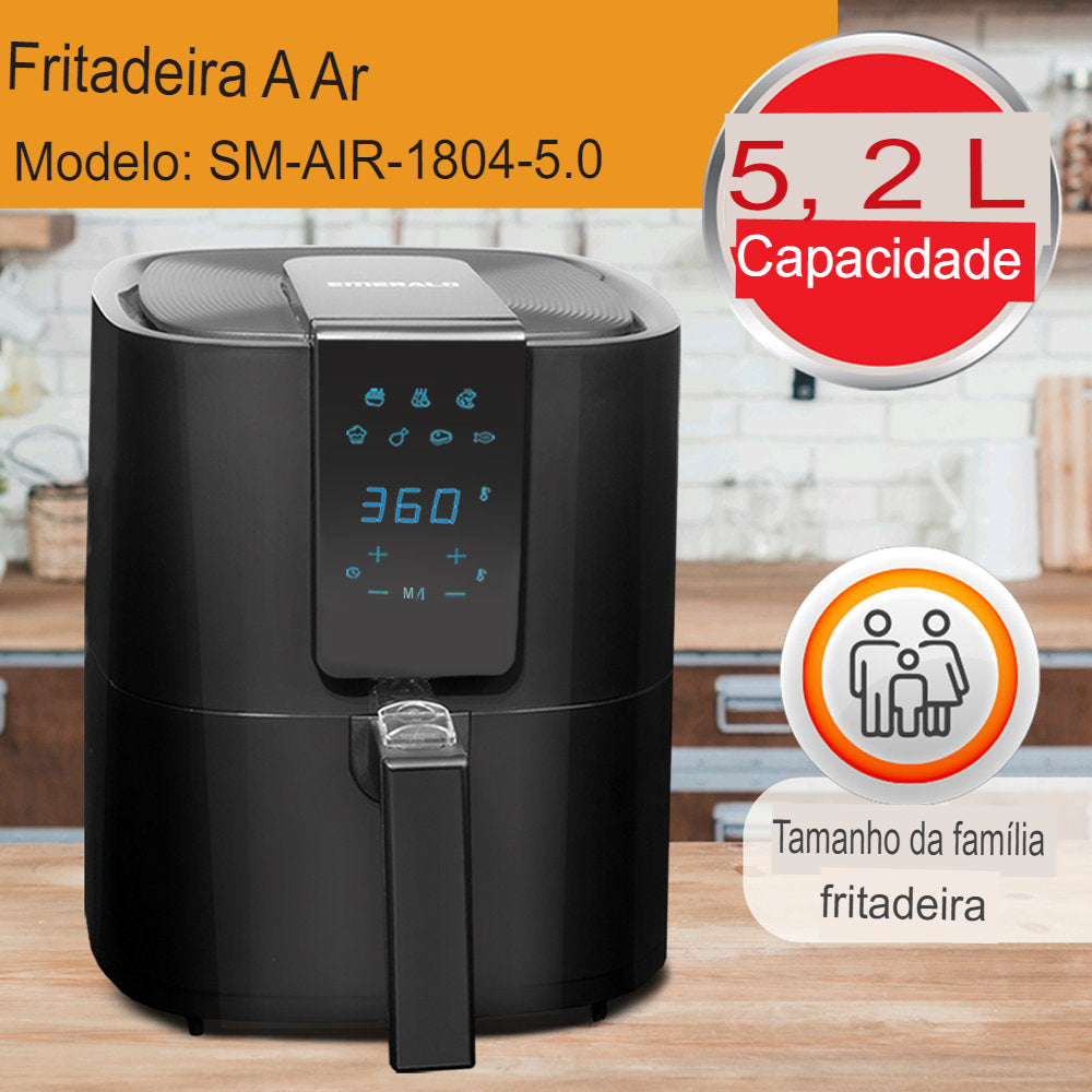 Air Fryer Fritadeira Elétrica Sem Óleo 5.2 litros