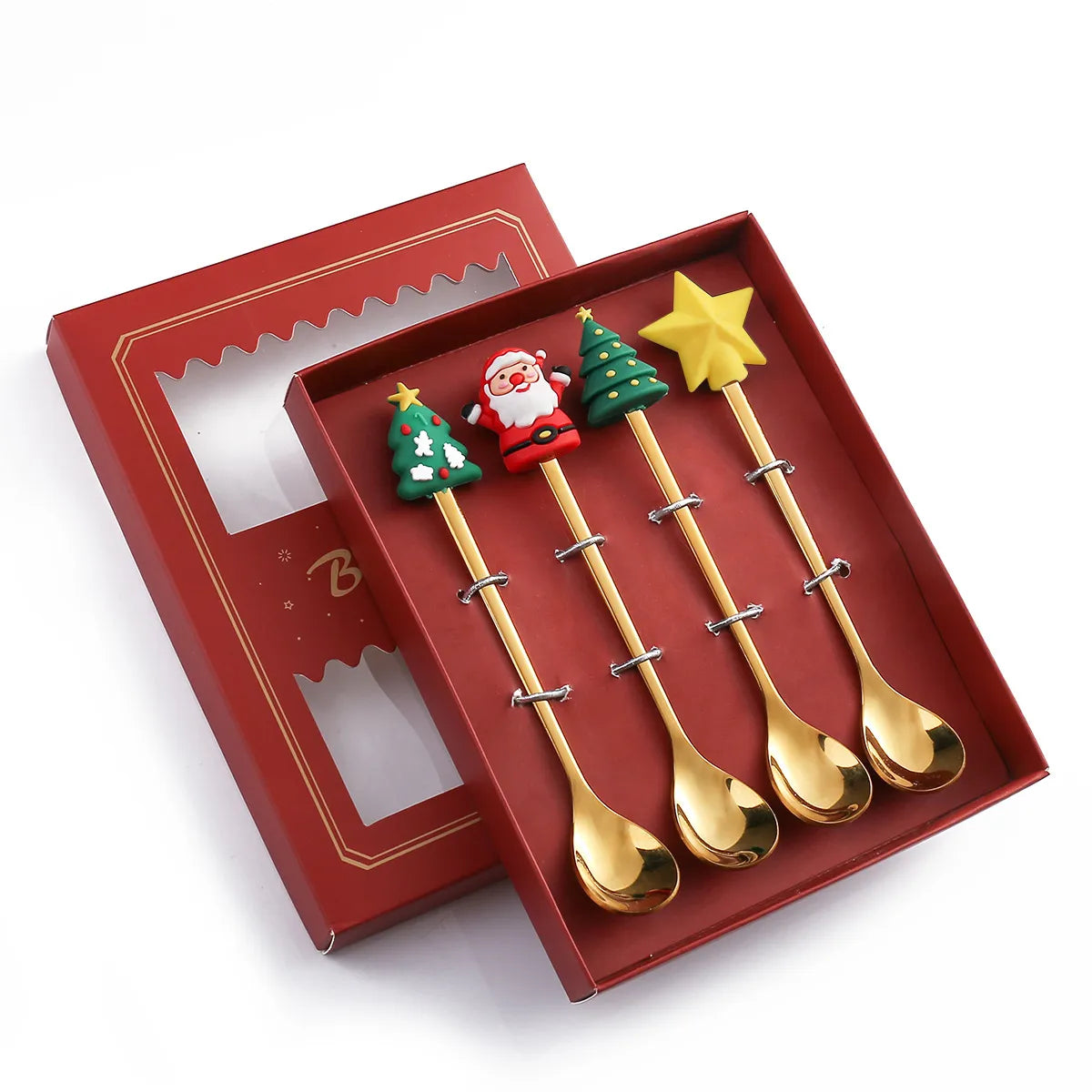 Kit de Talheres Temático - 4 Peças - Coleção Natal