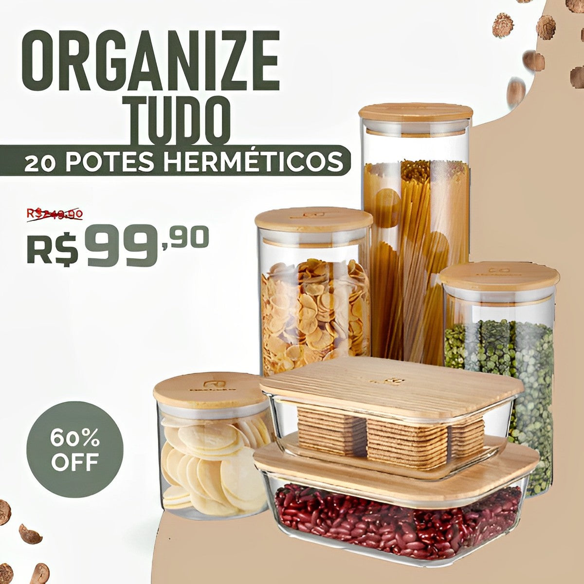 Apenas Hoje Potes Herméticos-(INVERNO 2024) - [FRETE GRÁTIS + 69% OFF] - Mega Queima de Estoque | HOJE PROMO ANIVERSÁRIO