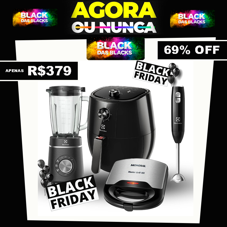 SUPER PROMOÇÃO - Kit Completo [Cozinha Black™] 04 PEÇAS + [FRETE GRÁTIS + 69% OFF] SÓ HOJE PREÇO DE ANIVERSÁRIO!