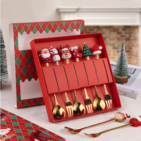 Kit de Talheres Temático - 6 Peças - Coleção Natal