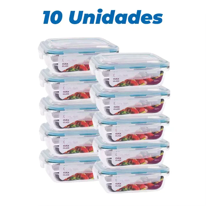 🔥ULTIMO DIA DE OFERTA - 10 Potes Vidro Hermético Marmita Mantimentos 640ml (FRETE GRÁTIS SÓ HOJE) ANIVERSÁRIO TOP LAR