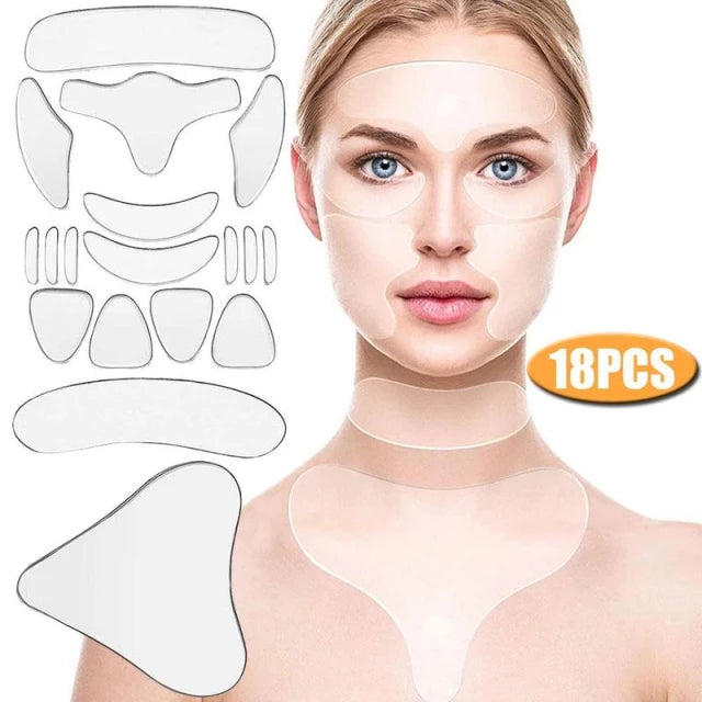 ADESIVOS FACIAIS ANTIRRUGAS REUTILIZÁVEIS - 50% OFF